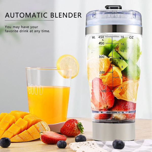 450ml Automatisk Bärbar Blanda Blender Batteridriven Själv Rörande Milkshakekopp Elektrisk Cof-yuhao