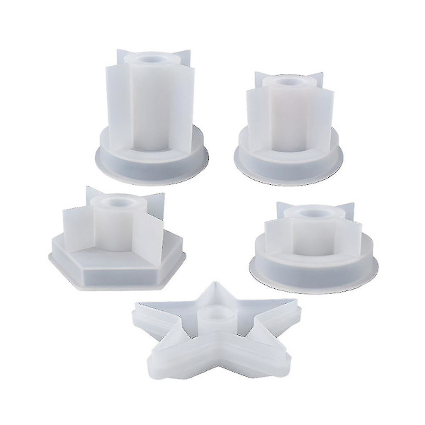5 stk Silikonform Lysestake, Støpeform Lysestake, Lysestake Silikonform, diy Silic-yuhao