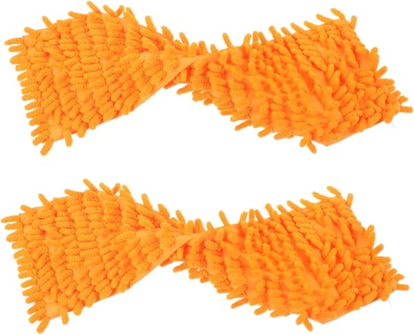 2 stk moppeklut erstatning for flatmopp oransje mikrofiber rengjøringstilbehør