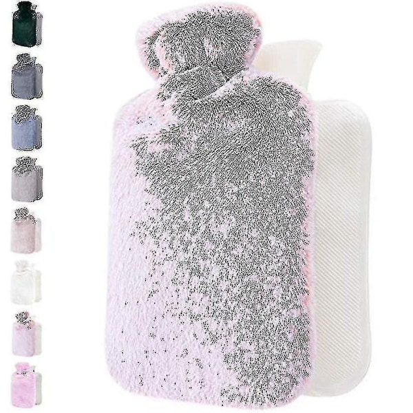 Hot Water Bottle With Fluffy Soft Faux Fur Cover