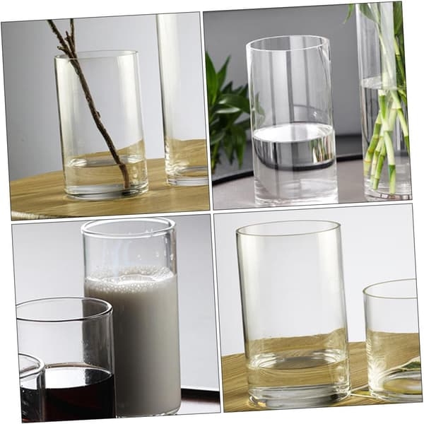 Glasblomvas Skrivbordsblomvas Cylinderform Elegant Samtida Glas Mångsidig Dekoration
