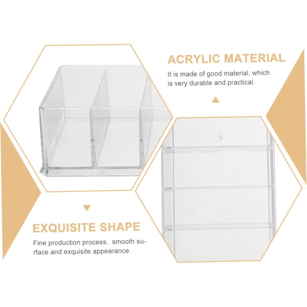 2 stk. Makeup Opbevaringsboks Desktop Kosmetik Organizer Makeup Stativ Multi-grid Stativ Kosmetik