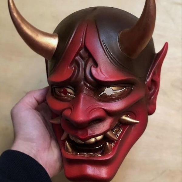 Anime Oni Horror Mask Hodeplagg Maske For Kostyme