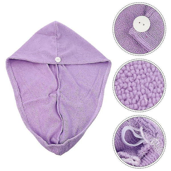 Hår Tørre Wrap Hurtig Tørring Bad Mikrofiber Hoved Wrap Fortykkelse Bade Turban