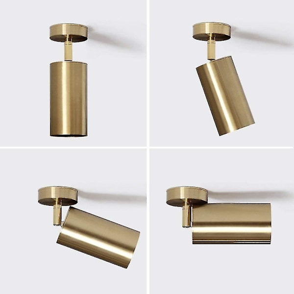 LED Loftlampe Loftlamper Læselampe, Senglampe Vægskænke 360 Grader Rotérbar Guld GU10