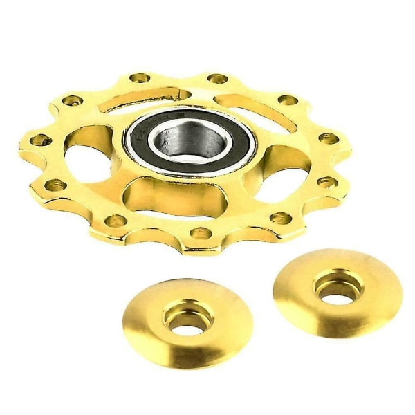 Jockeyhjul i aluminiumslegering for sykkel bakgirerskive (gull) (1 stk)