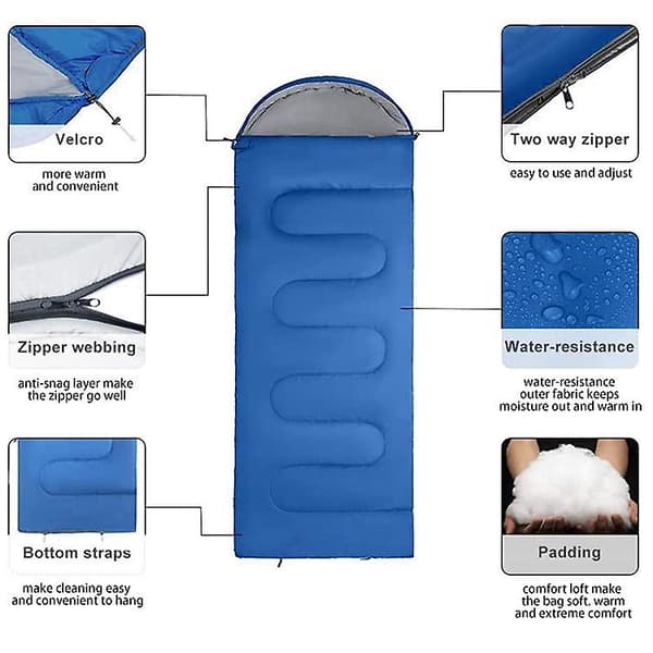 700g Campingsovepose + Reisepute med Kompresjonspose Kompakt