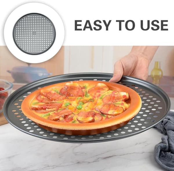Bakform Kakform Rund Kolstål Non-Stick Beläggning Vacker Praktisk Pizzabakform