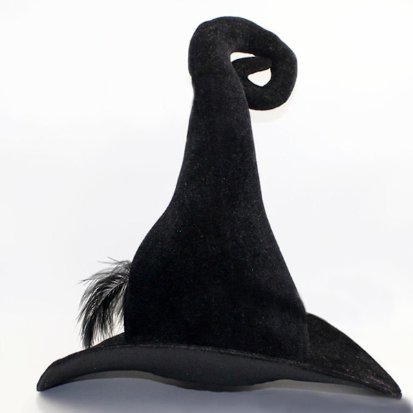 Halloween-häxhatt för kvinnor, stickad ull, modern häxhatt, vuxen, elak häxa, trollkarlhatt, cosplay