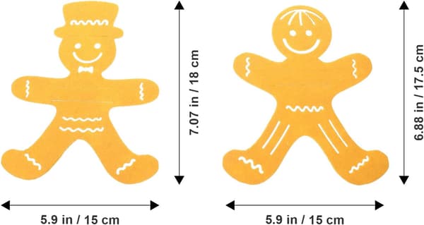 4 st pepparkaksgubbe bestick för julgransformade bestickpåsar bestickhållare