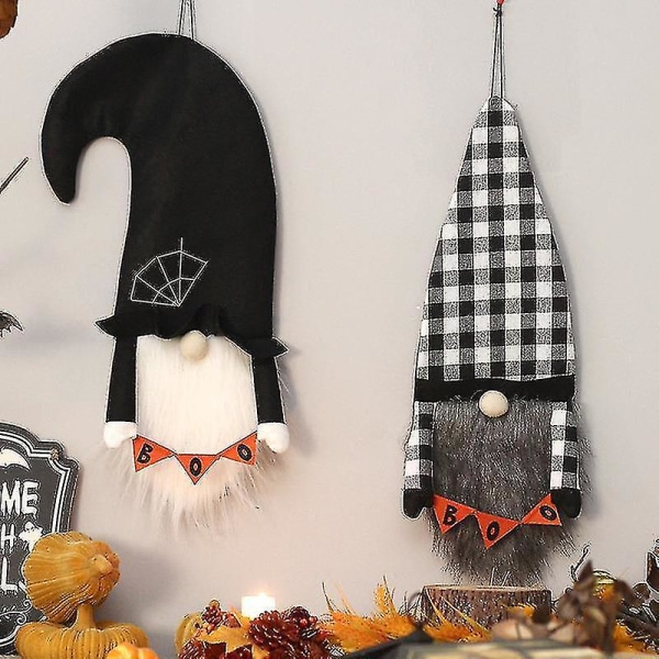 Halloween Dekoration - Halloween Ansiktslösa Tomtar Med Boo-skylt Svart Bd-yuhao