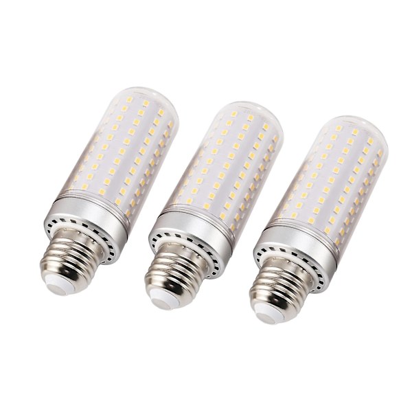 E27 LED-lampor, 3 st 3000k Varmvit Glödlampor 15w LED Majslampa Paket