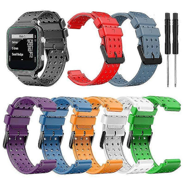 Armband för Garmin Approach S20 Monokrom Klockarmband för Garmin Approach S20 Silikon Ersättningsarmband för Garmin Red
