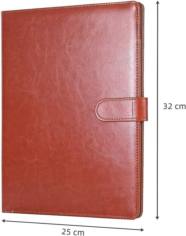 A4 Dokumentmappe, A4 Notesblok Dokumentmappe Klipsbord, A4 Organizer Sorter (brun)