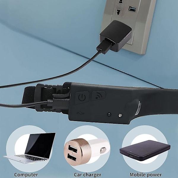LED Hodelykt Bevegelsessensor 4 Moduser Camping Løping Sykling