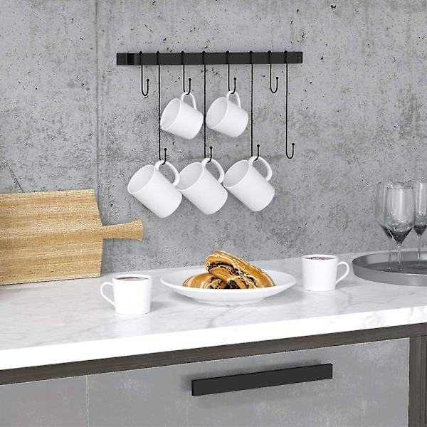 Kaffekop Stativ Holder 45cm Væghængt 8 Kroge