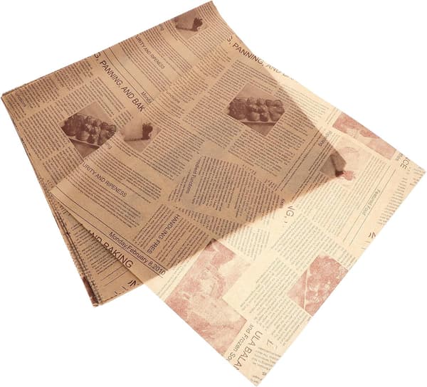 100 ark smörgåspapper, livsmedelsförpackning, fettsäkra foder, lätt trämassamaterial