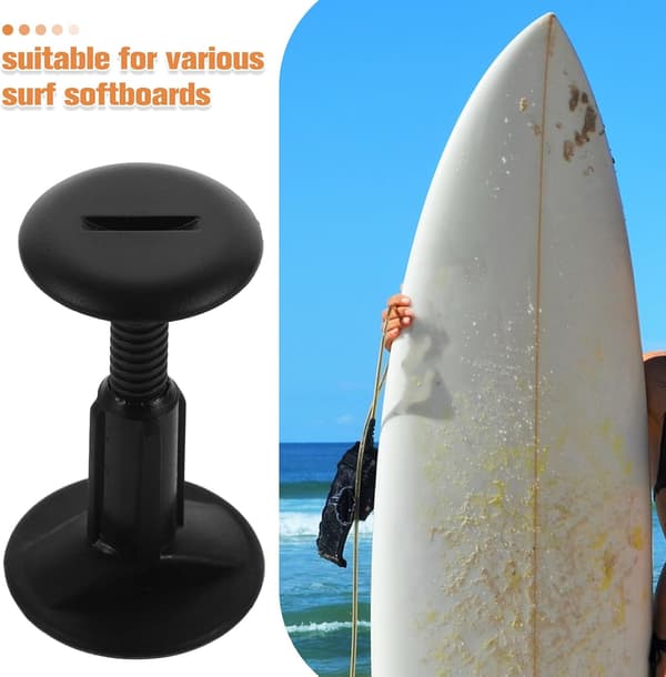 Paddleboard Leash Plug Sort Plastik Traction Surfbræt Fod Leash Plug Paddle Board Tilbehør