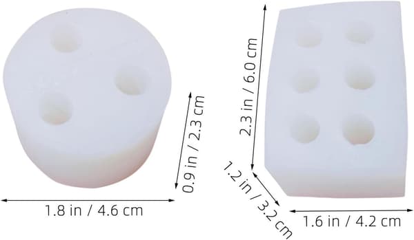 2 st Mini avsmalnande ljusform vriden spiralform silikonform