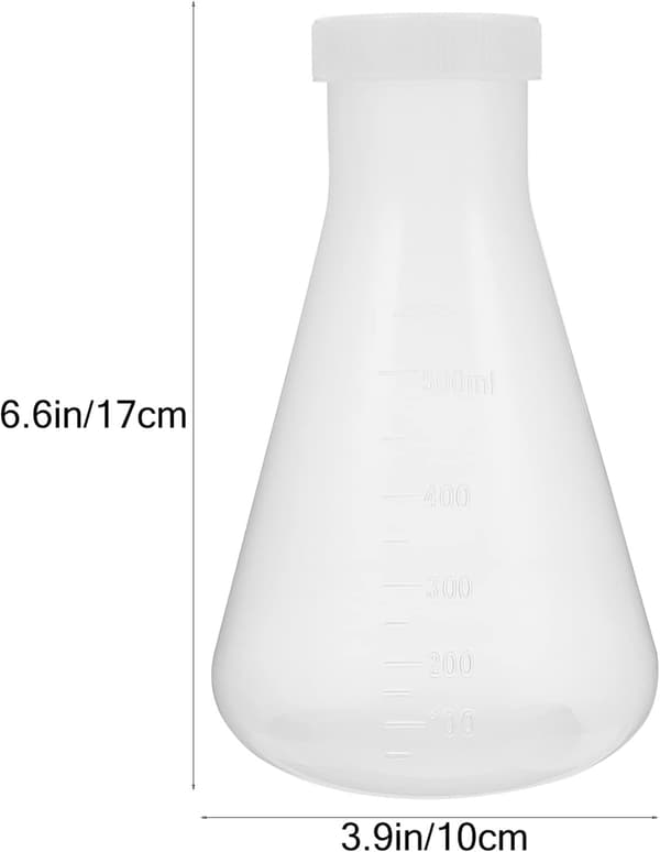 3st Professionell Vetenskapslabbkolv Erlenmeyer Koniska Flaskor Graderingar