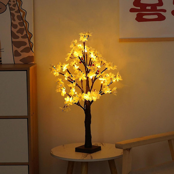 Körsbärsblomsträd Nattledslampa Jul Heminredning