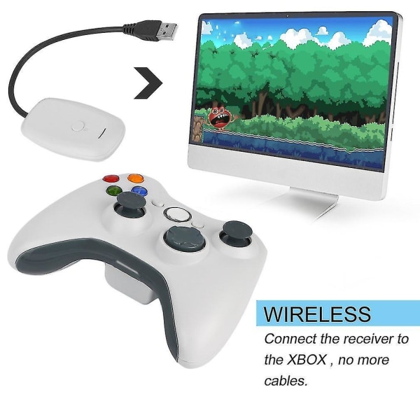 Trådløs Bluetooth-controller til Xbox 360 USB-opladning