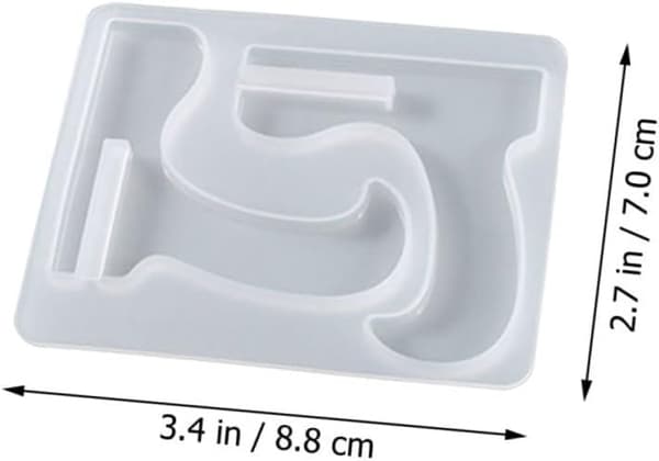 2 STK DIY Krystall Epoxy Silikonform for Mobiltelefonbrakett Høy Speiloverflate