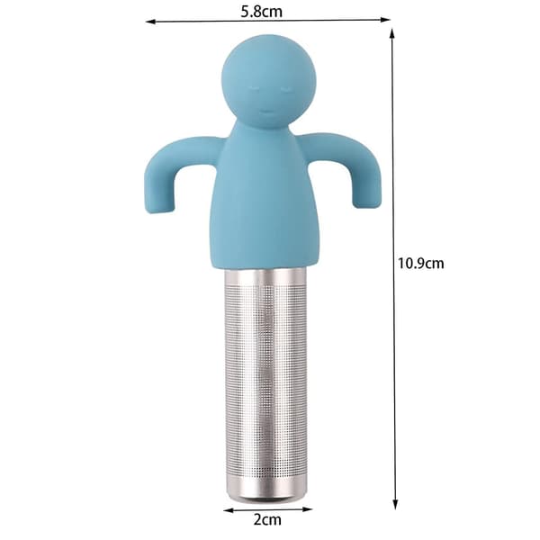 2 stk. Rustfrit Stål Silikon Te-infuser, Hængende Te-filter Te-infuser Til Løse Blade Te