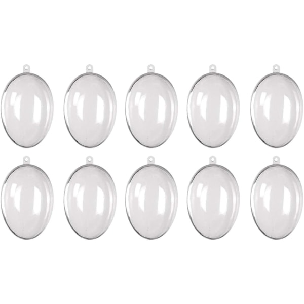 10 stk Gjennomsiktige Fyllbare Egg Plast Påske DIY Maling