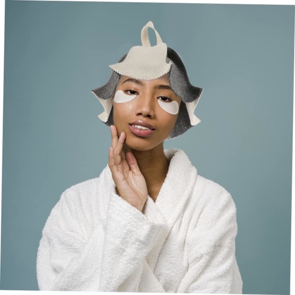 2 stk. Filt Brusehætte Filt Sauna Filt Vaporarium Hat Åndbar Uld Sauna Liner Badehat