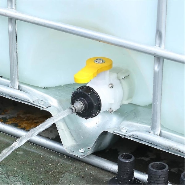 Plast IBC Adapter Connector Slange Lås Vannrør Tap Tank Tilbehør For IBC 60mm Grov Tråd 1stk-svart