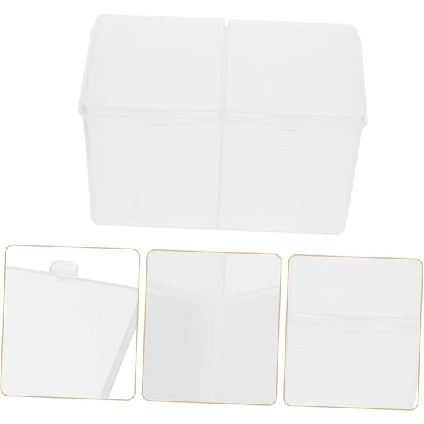 Negle Vatrondel Dispenser Etui Holder Boks 3 stk. Vatpind Opbevaringsboks til Makeup Professionelle Farve