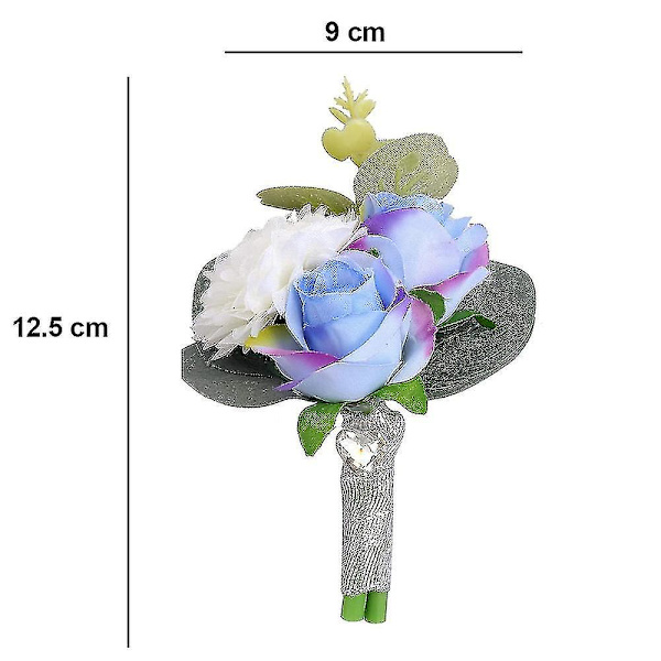 Kunstig Rose Silke Blomst Boutonniere Corsage Bryllup Prom