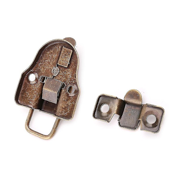 Vintage Verktygslåslås Antik Metallspänne Resväska Väska Växelspärr Hasp Lås Möbelbeslag-färgsilver