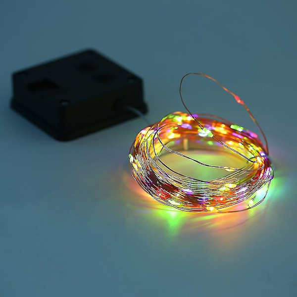 10m Långa 100 LED Koppartrådslampor 8 Lägen Hem String Light