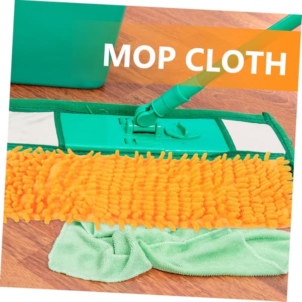 2 stk moppeklut erstatning for flatmopp oransje mikrofiber rengjøringstilbehør