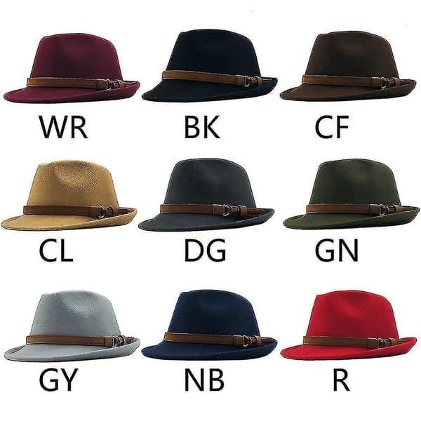 Retro Britisk Jazz Tophat Varmt Mode Kirkehat Efterår Vinter Til Mænd Kvinder