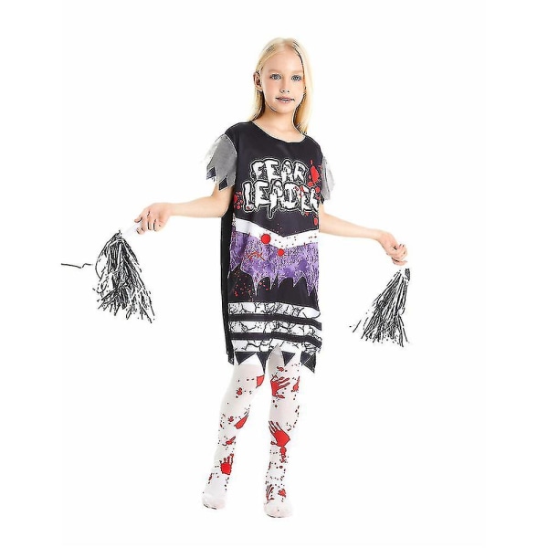 Barn Jenter Fearleader Costume Cheerleader Fancy Up S