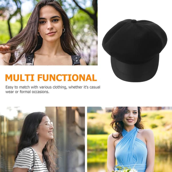 Retro Baret Hat til Kvinder Blødt Uldmateriale Stilfuldt Fransk Design