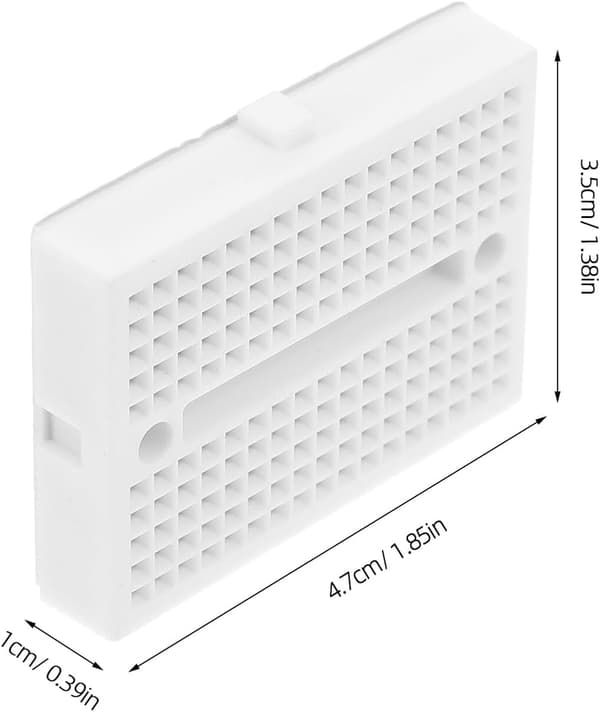 6 stk. Mini Loddefri Breadboards Eksperimentsæt Perforerede Printplader Hvid