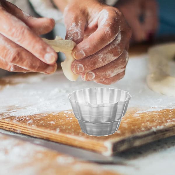 Puddingformar Lätt att rengöra Nonstick-beläggning Aluminiumlegering 6 st Silverkoppar Kakbakningstillbehör