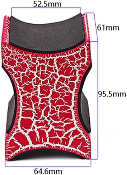 Röd gitarrhalsstödskudde med sprickdesign, syntetiskt material akustisk gitarrstödverktyg
