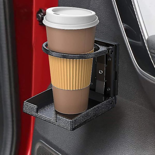 2 stk Universelle Justerbare Foldbare Kopper Kopperholder Svart Bil Drikk Holder Lekkasikkert Plast