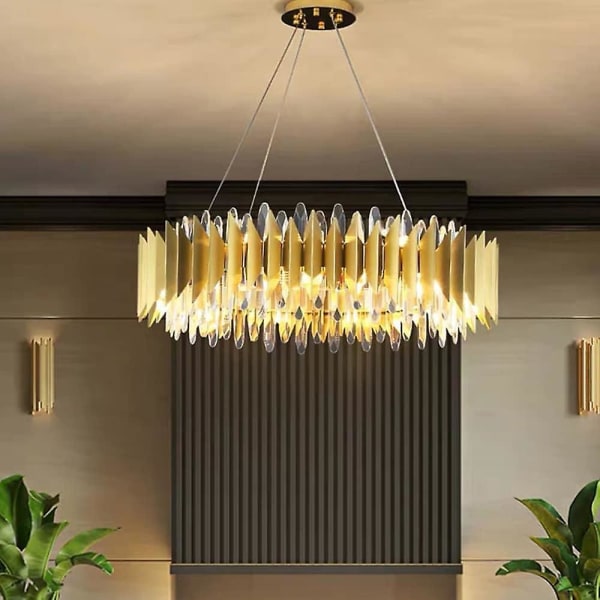 60cm Crystal Chandelier Pendant Light Gold Luxury Modern