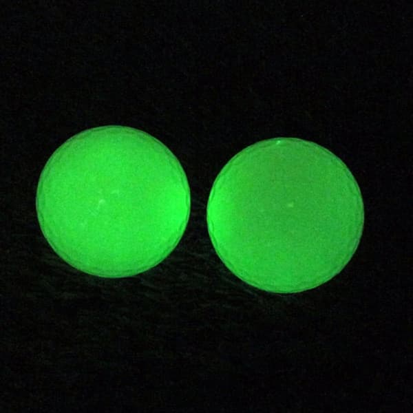 6 stk. fluorescerende golfbolde, der lyser i mørket, nattræningsbolde, bærbare lysende golfbolde
