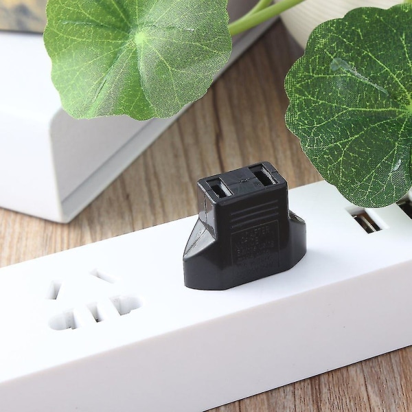 EU Adapterplugg 2 Flat Pin til EU 2 Rund Pin Lader