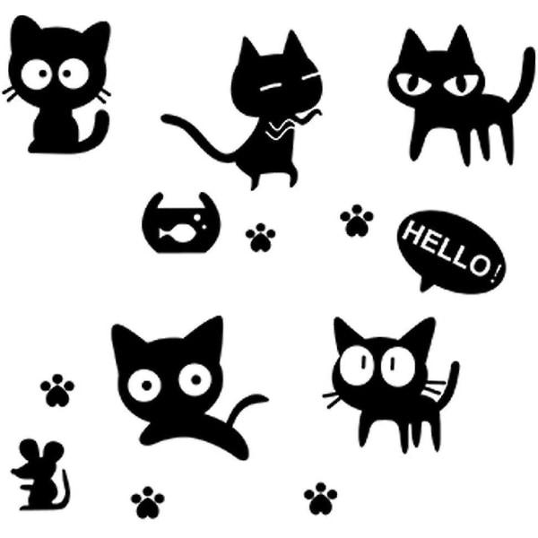 Loverly Cats Wall Decal Sticker Avtagbar Vardagsrum Art