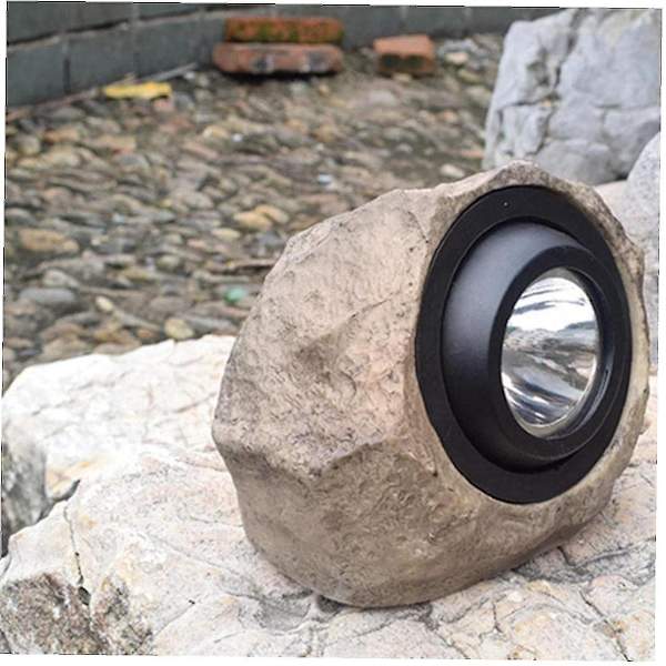 Sten Solcellelampe Led Solcelle Harpiks Græslygte Lys Sten Spotlight Vandafvisende Simuleret Stenlampe Til Udendørs Have, Sti Udendørs Belysning