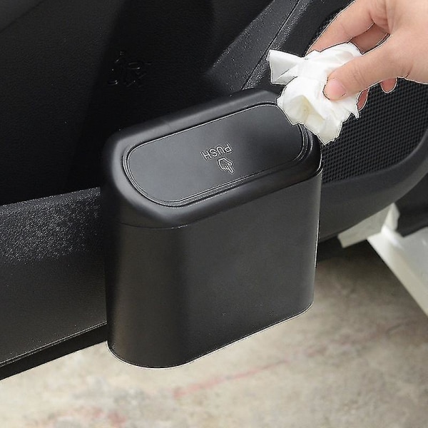 Car Trash Bin Hanging Dust Case Interior Organizer Box