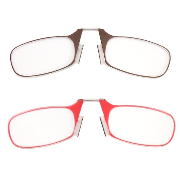 Bærbare lesebriller Clip Nese Presbyopia Ultra Thin Case